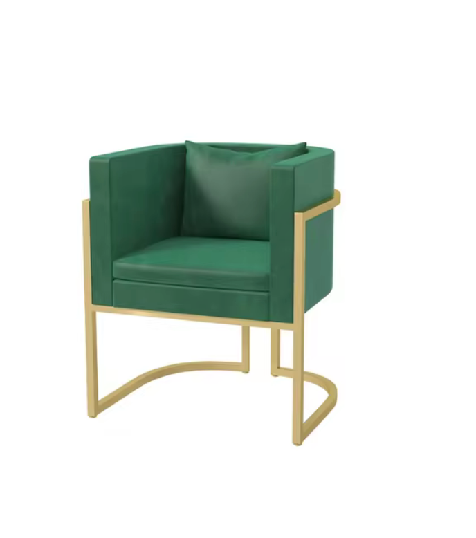 Chaise pour table de manucure M-240 en Velour | Vert