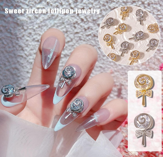 Bijoux fantaisie pour ongles 3D | Bijoux en forme de sucette | K8-2450 et K8-2451 | Vendu à l'unité