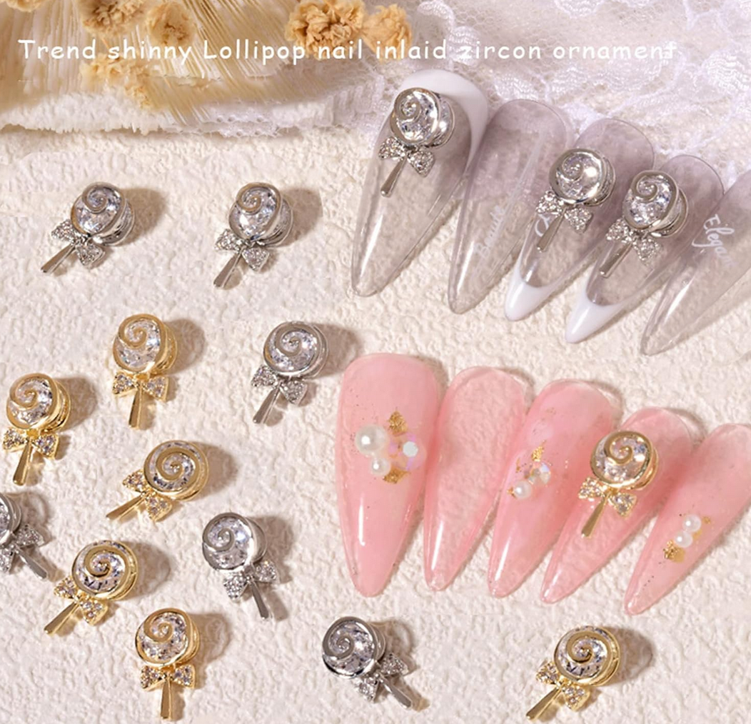 Bijoux fantaisie pour ongles 3D | Bijoux en forme de sucette | K8-2450 et K8-2451 | Vendu à l'unité