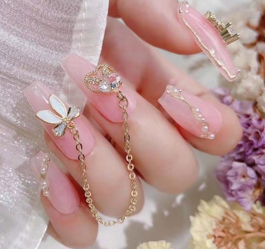 Bijoux fantaisie 3D pour ongles | Style lapin | Couleur or ou argent | Vendu à l'unité