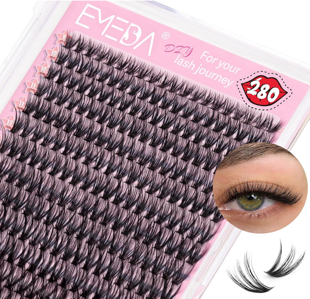 EMEDA DIY Lashes | Lash Clusters | Heat met fan 40D | 280 pcs