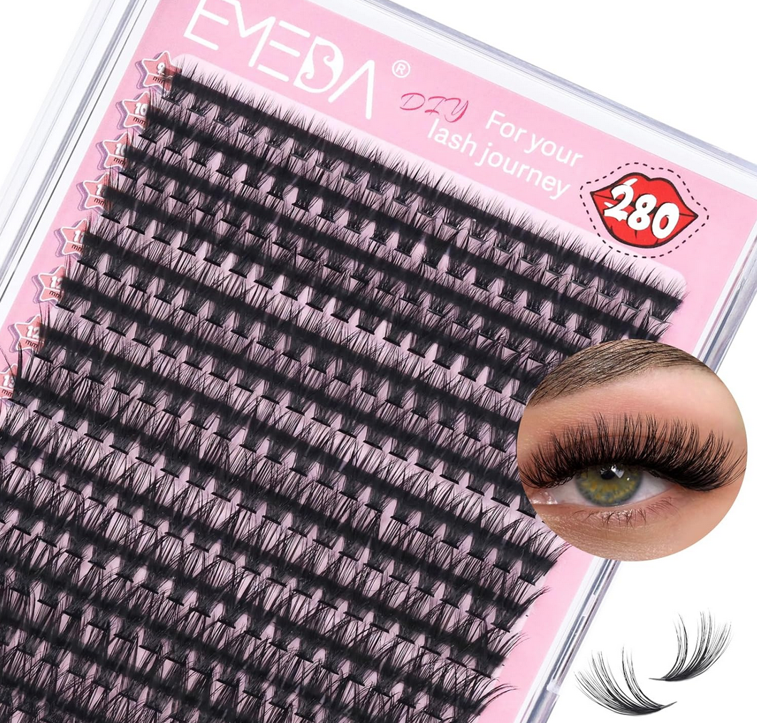 EMEDA DIY Lashes | Lash Clusters | Heat met fan 50D | 280 pcs