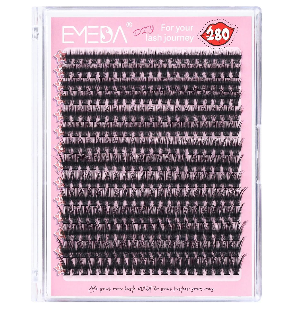 EMEDA DIY Lashes | Lash Clusters | Heat met fan 50D | 280 pcs