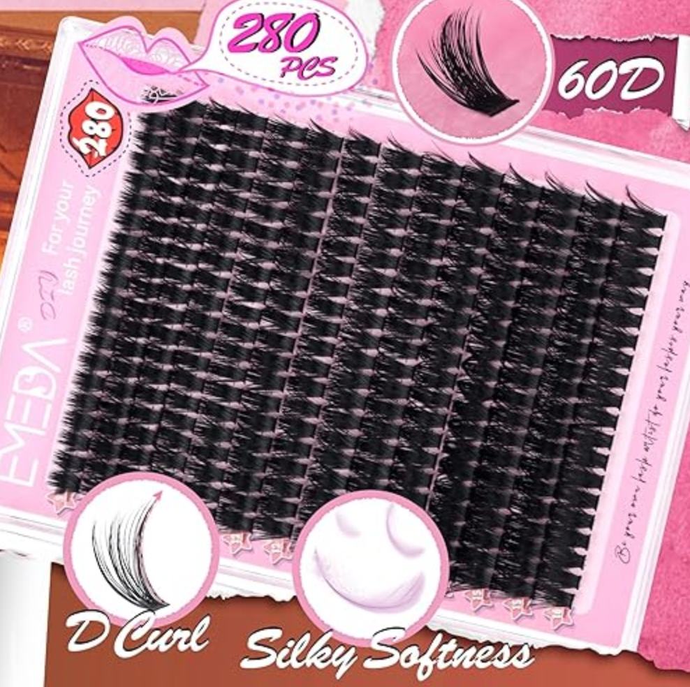 EMEDA DIY Lashes | Lash Clusters | Heat met fan 60D | 280 pcs