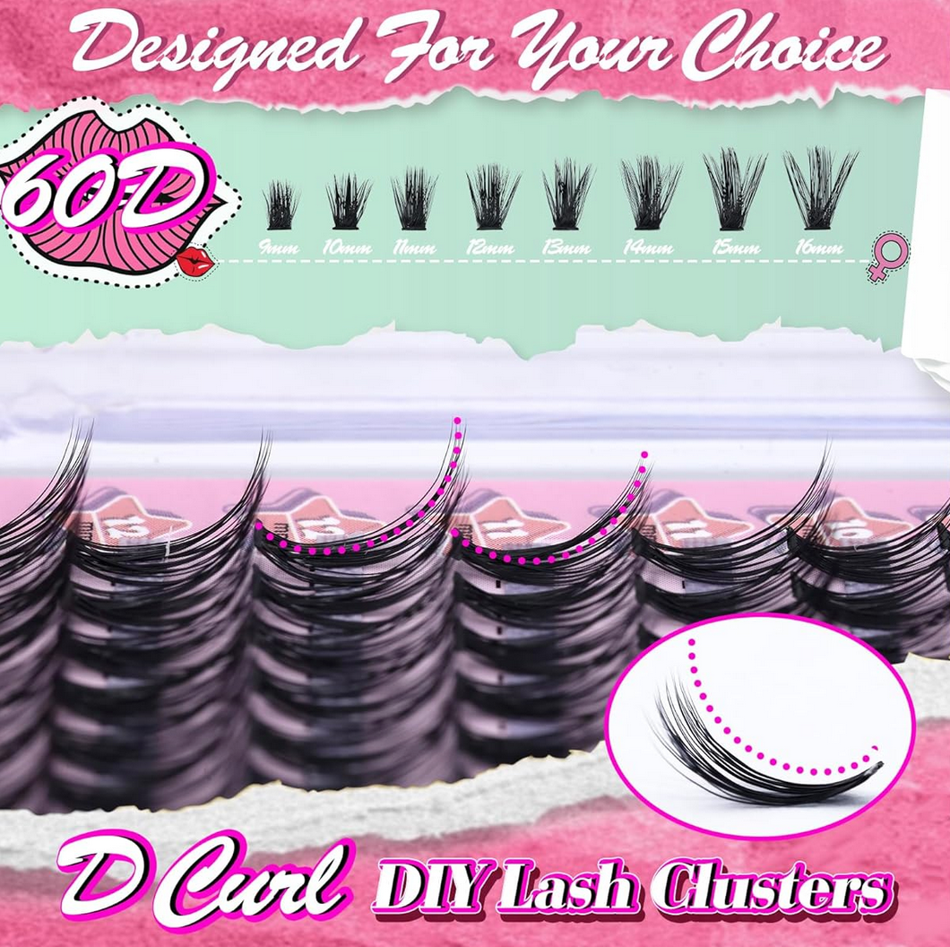 EMEDA DIY Lashes | Lash Clusters | Heat met fan 60D | 280 pcs