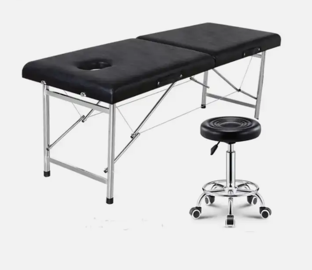 Portable Massage Bed 180*70*65cm | Black | without the stool