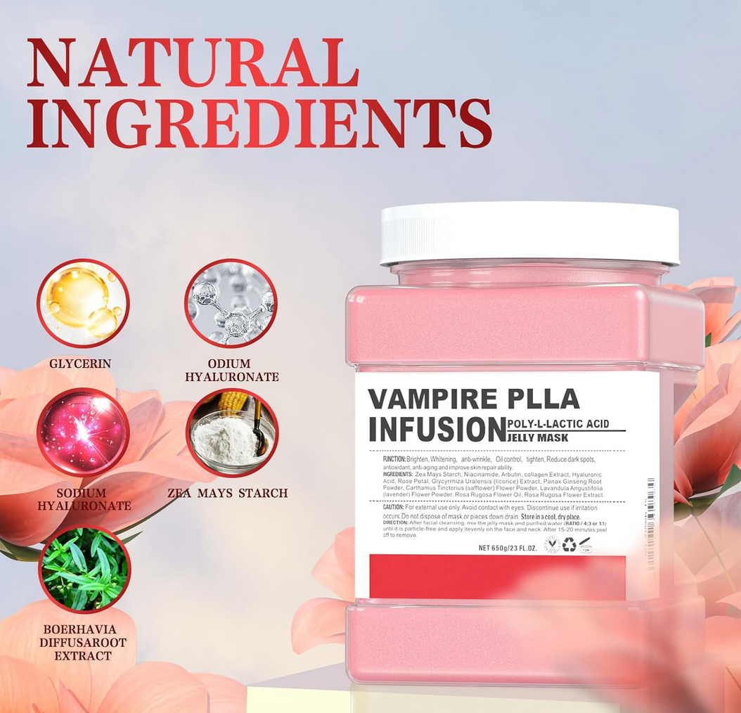 Masque Gelée Visage 650g | Infusion Vampire PLLA | Anti-âge & Éclaircissant