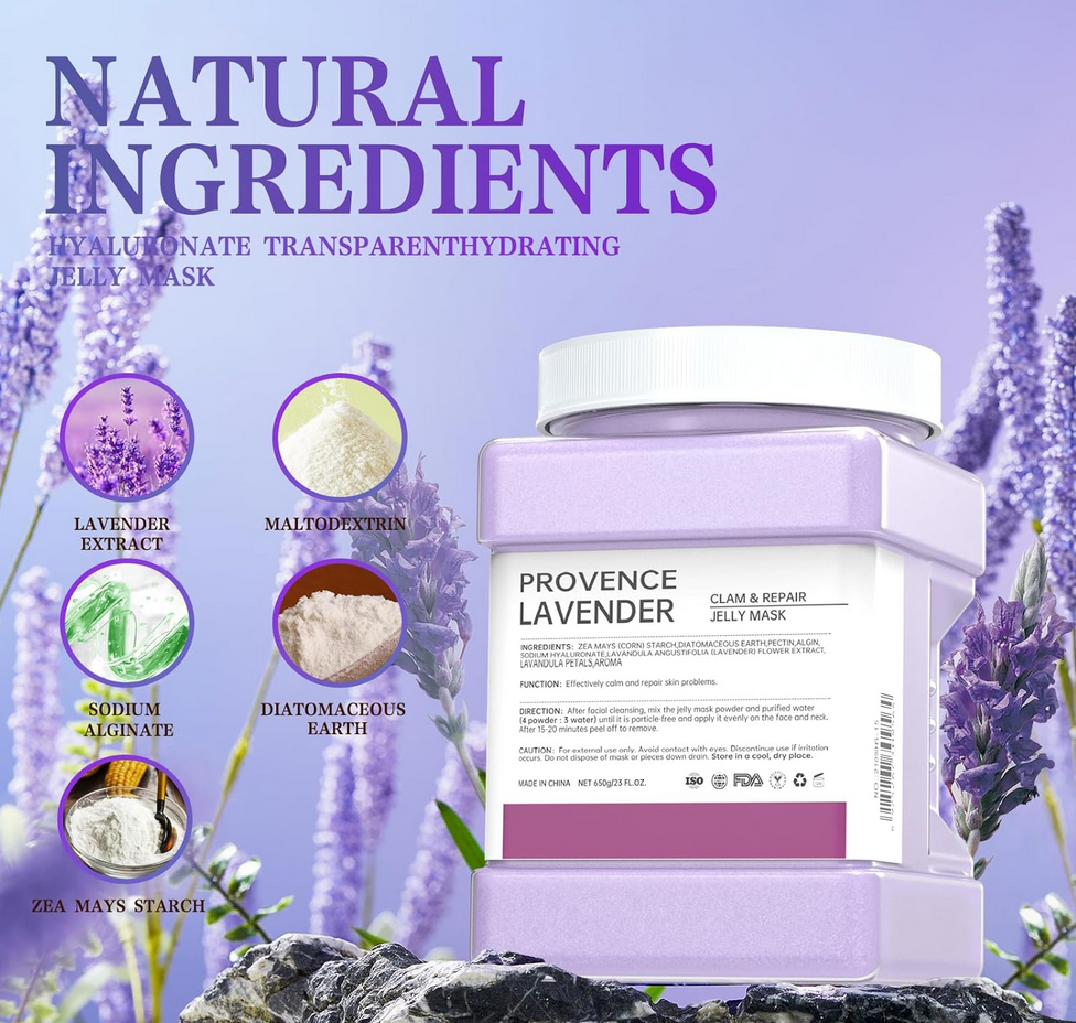 Masque Gelée Visage 650g | Lavande de Provence | Apaisant & Réparateur