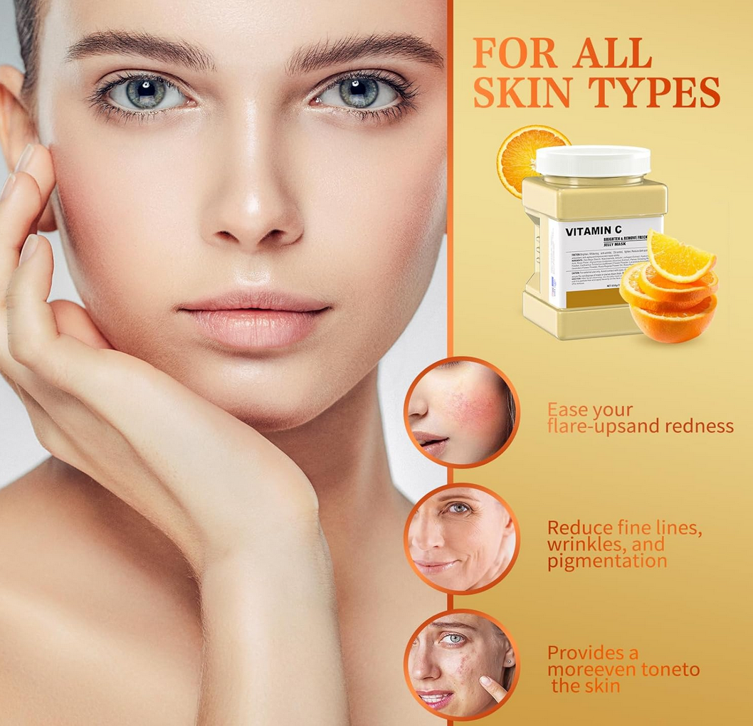 Masque Gelée Visage 650g | Vitamine C | éclaircit et élimine les taches de rousseur