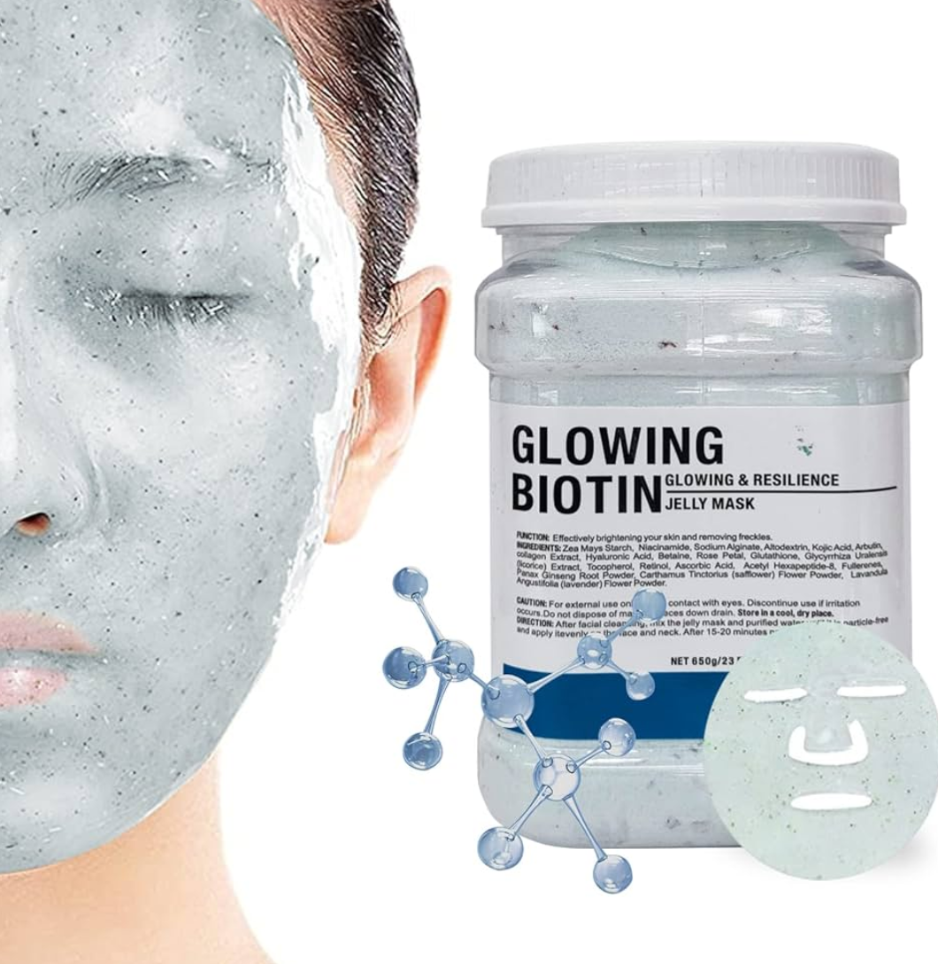 Masque Gelée Visage 650g |  Biotine Éclatante | Éclat & Résilience