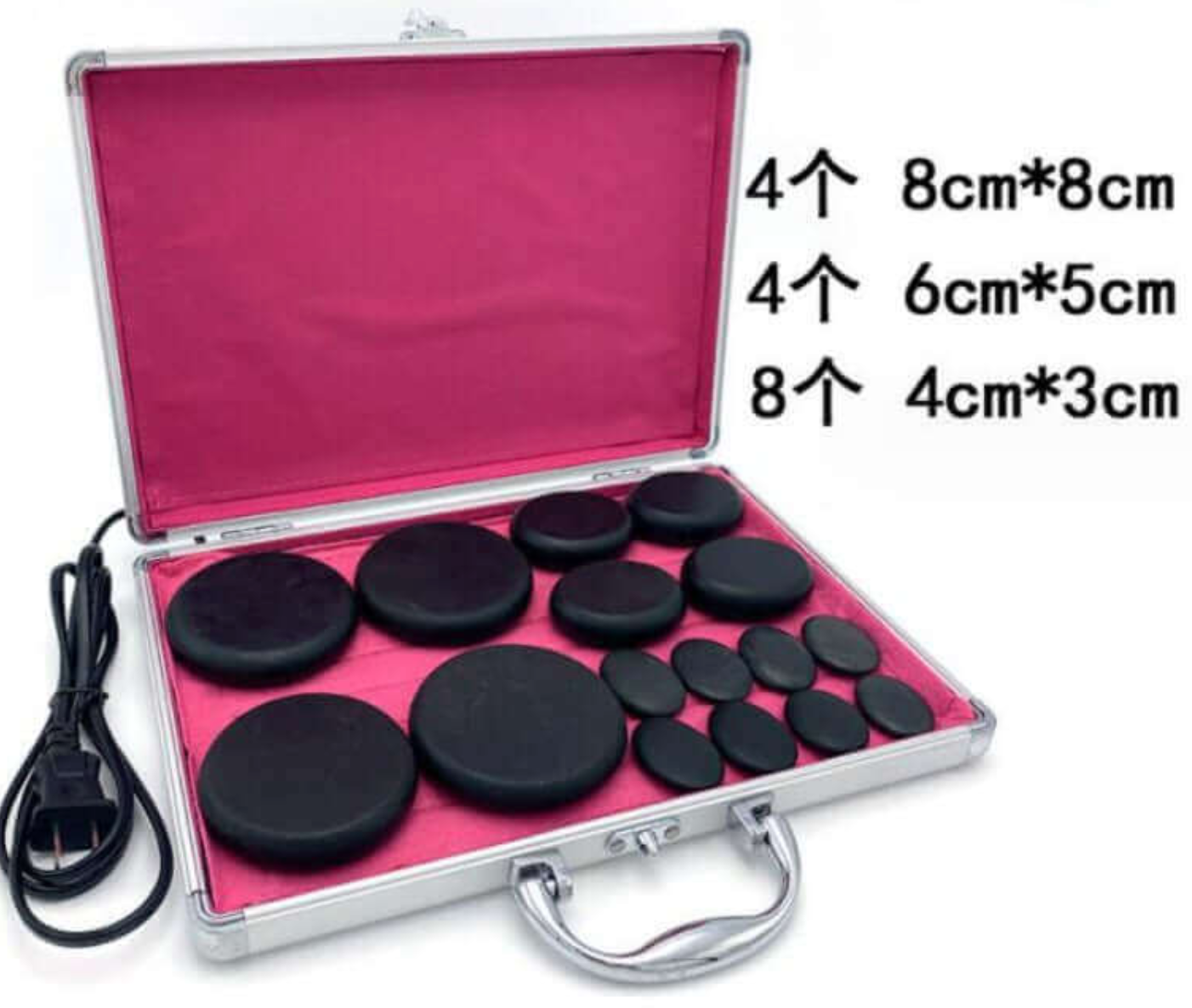 Hot Stones for Massage (16 pcs) | in Aluminum Case