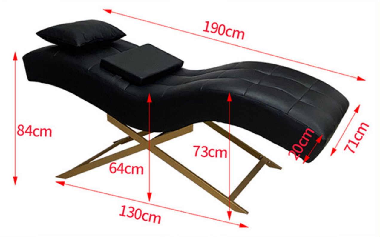 Black and Gold Luxury Lash bed | Leather