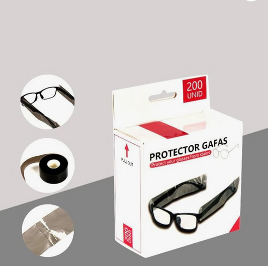 Film Protecteur pour Lunettes | Bouclier Anti-Taches pour Lunettes | 200 Unités