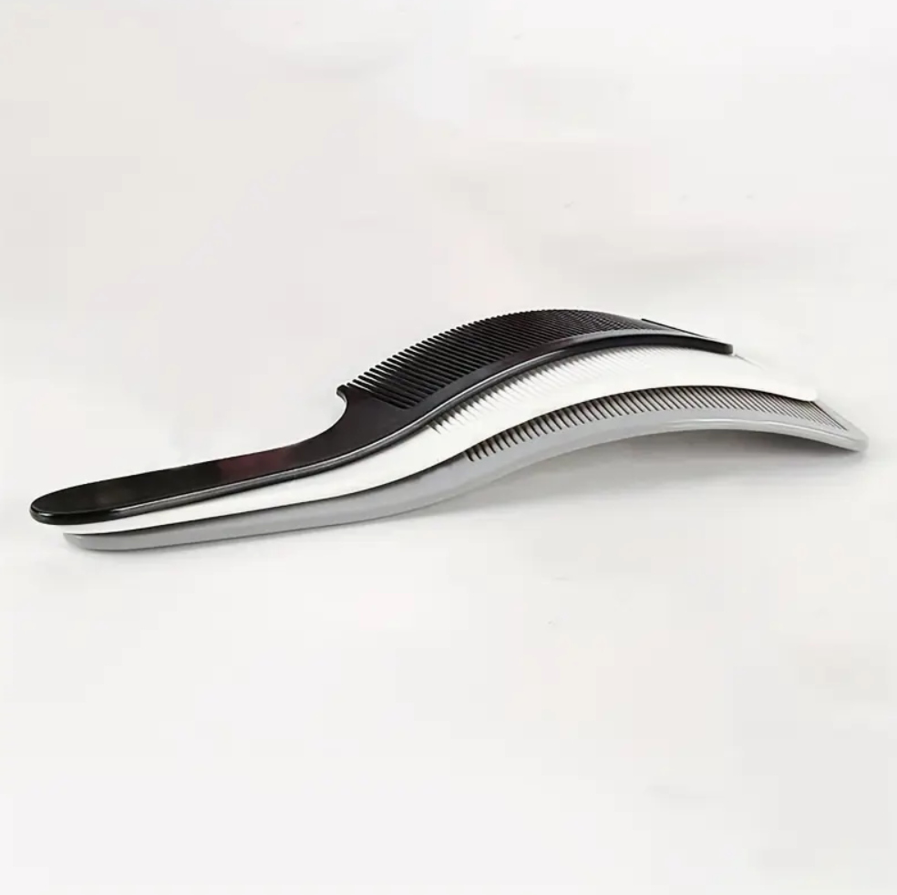 Professional Curved Fine-Tooth Hair Comb | Ultra-Slim Design for Styling and Salon Use | 22.4x4.6cm