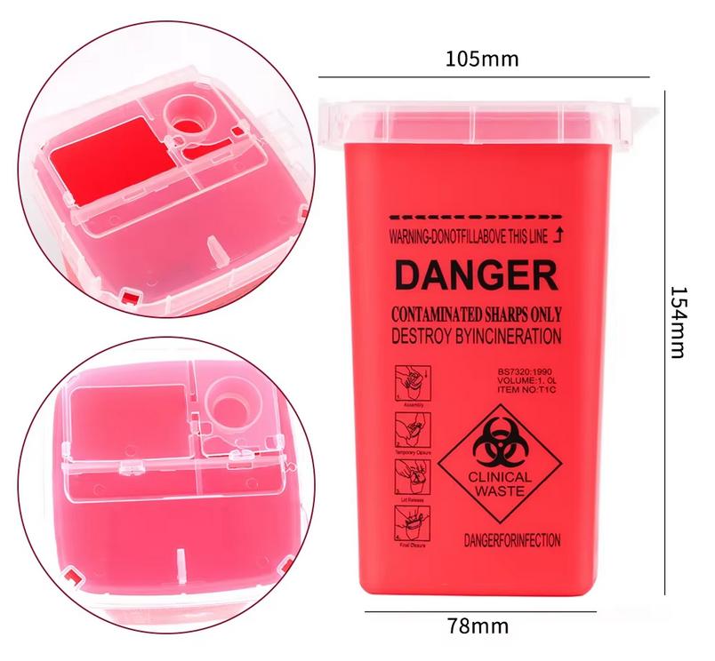 Razor Blade Disposal Case | Biohazard Waste Container