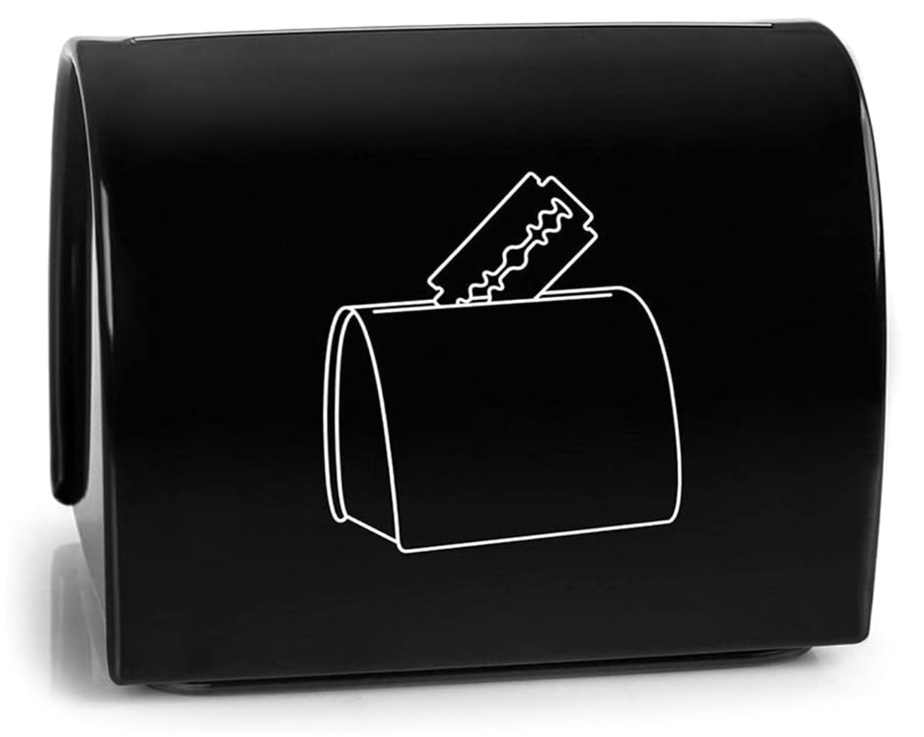 Safety Razor Blade Disposal Box | Black | 6.0 cm x 4.5 cm x 5.3 cm