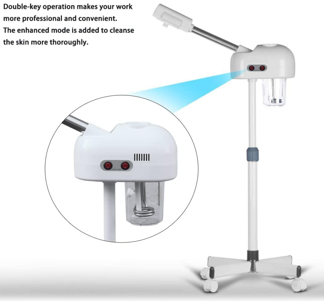 Vapeur faciale professionnelle à bras unique E-34 | Blanc