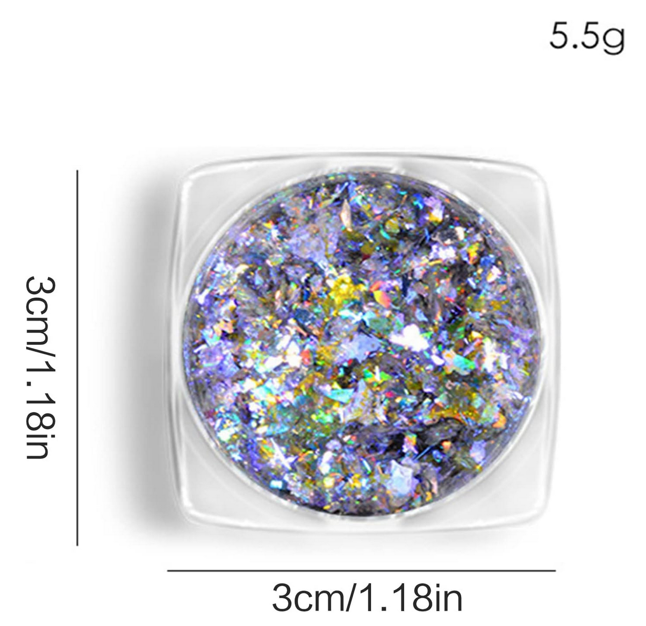 Irregular Foil Glitter Resin Powder for Manicure & Nail Art