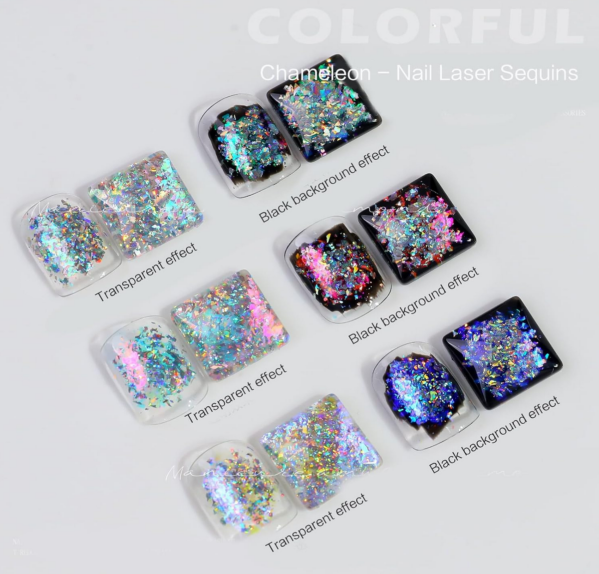 Irregular Foil Glitter Resin Powder for Manicure & Nail Art