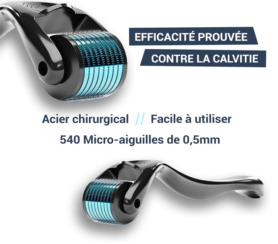 Derma Roller Cosmétique Aiguilletage | 0.5mm | 540 Micro Aiguilles 