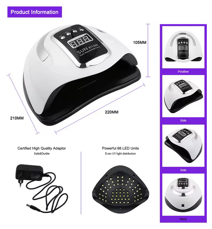 SUN X11 Plus UV LED Nail Lamp  | White | 66 LED | 280W