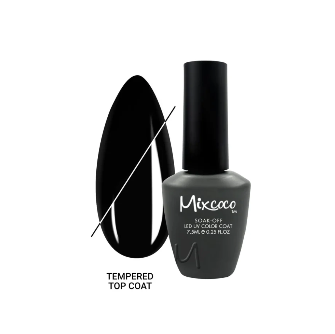 Mixcoco Soak-Off UV No Wipe Top Coat for Gel Polish | Tempered Top Coat 15ml