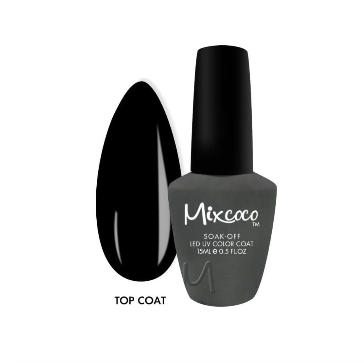 Mixcoco Soak-Off UV No Wipe Top Coat for Gel Polish 7.5ml