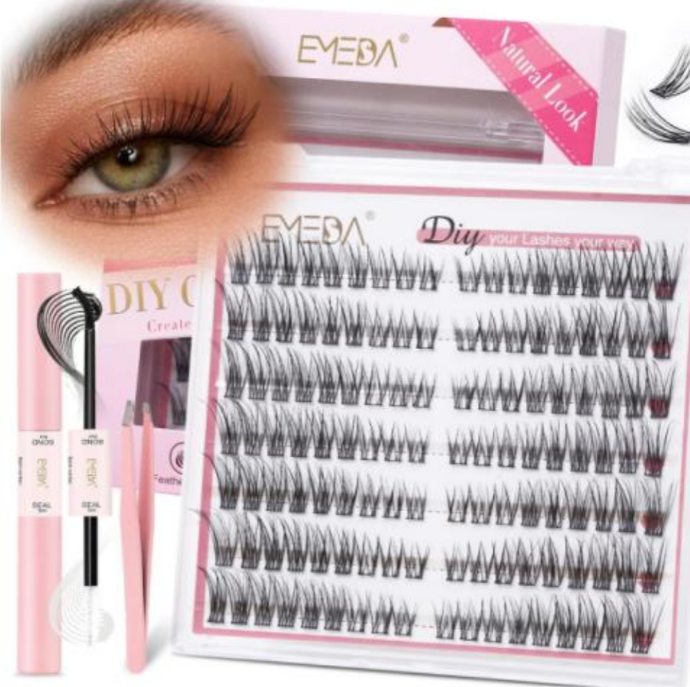 Cat Eye Look Cluster Lashes Kit | C Curl | Mix 7-15mm