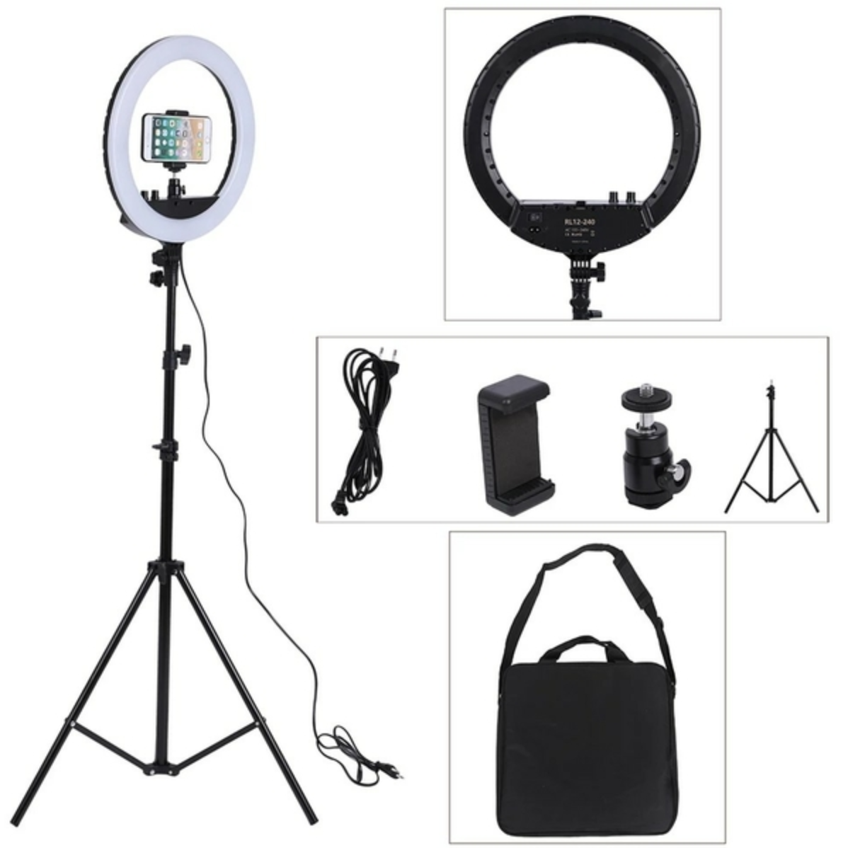 Kit Ring Light RL18II | 55W | 3200-5500K | Ø17.5in | Stand 36,5-175cm