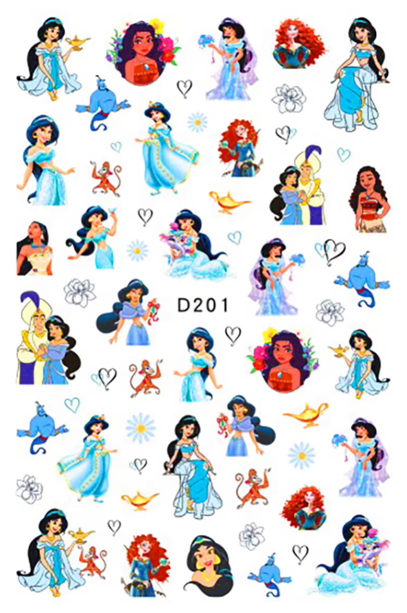 Nail Art Sticker | Disney Princess Jasmine | D201