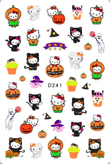 Nail Sticker Art | Hello Kitty Halloween | D241