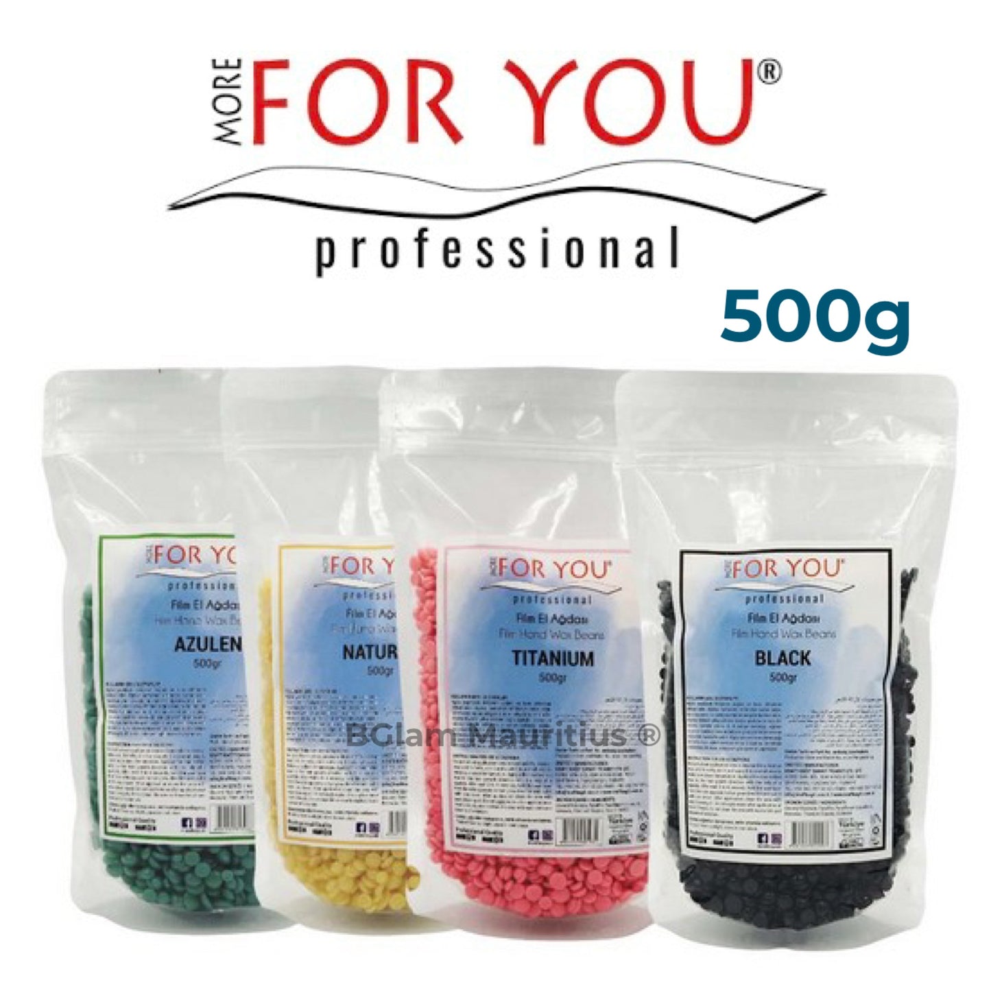 MORE FOR YOU Azulene Film Hard Wax Beans 500g | Smooth & Gentle Care