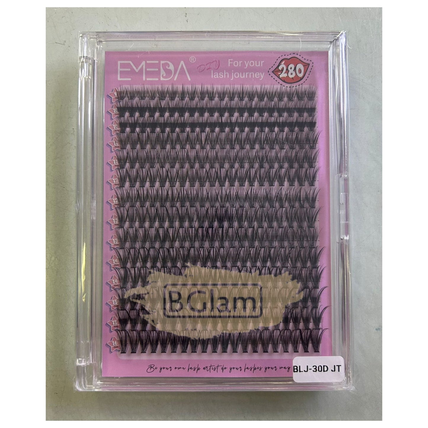 EMEDA DIY Lashes | Lash Clusters | Heat met fan 30D | 280 pcs