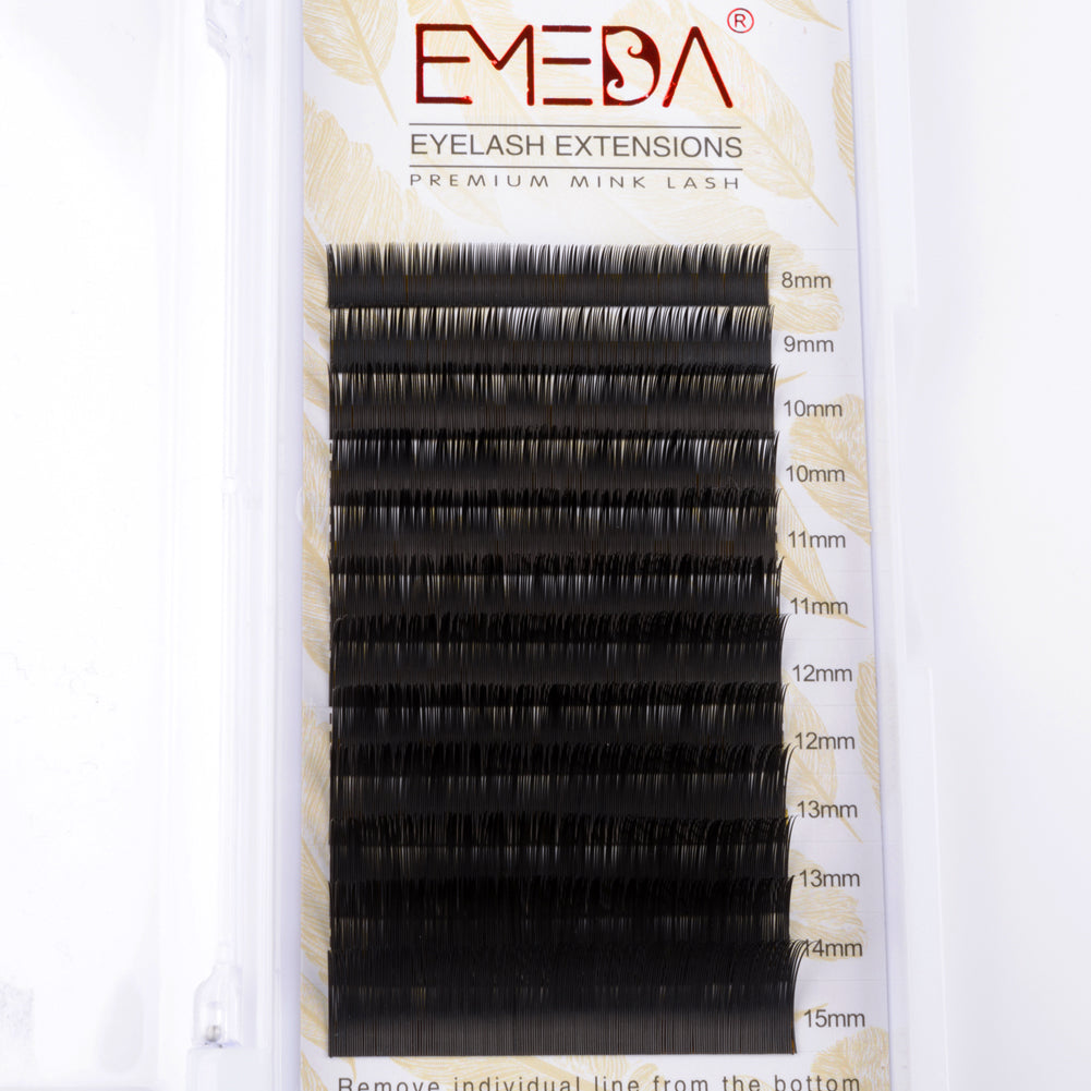 Extensions de cils EMEDA | Classiques | Courbure C 0,10 | Mixte 8-15 mm