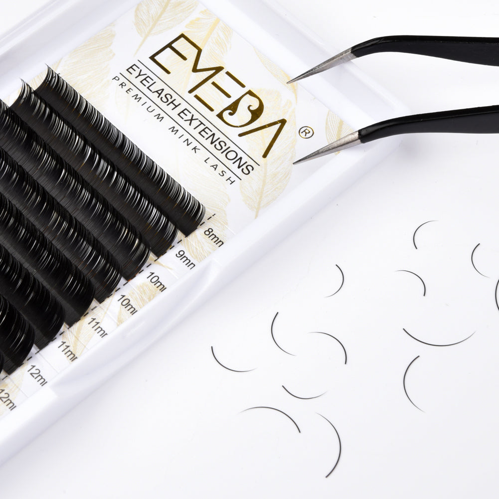 Extensions de cils EMEDA | Classiques | Courbure C 0,10 | Mixte 8-15 mm