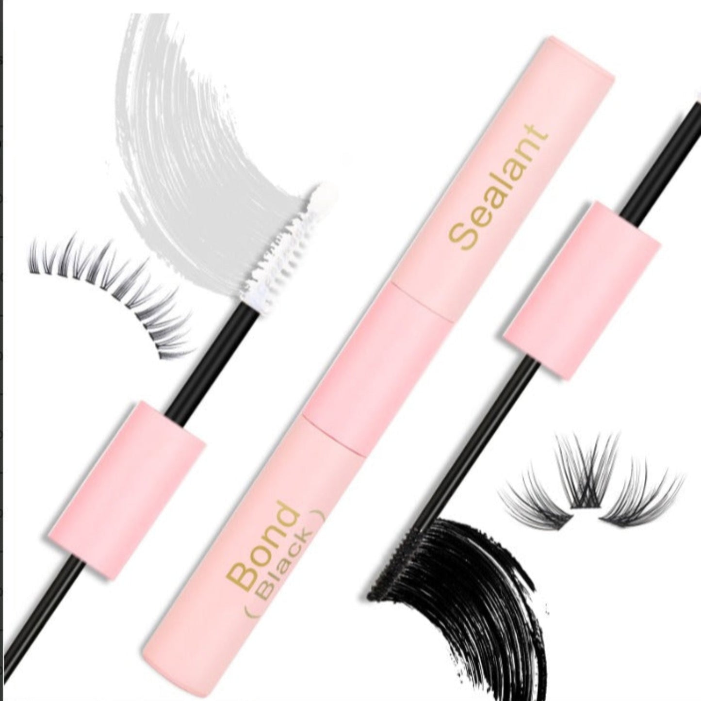 EMEDA 2-in-1 Lash Bond & Seal Cluster Lash Glue 10ml (pink bottle)