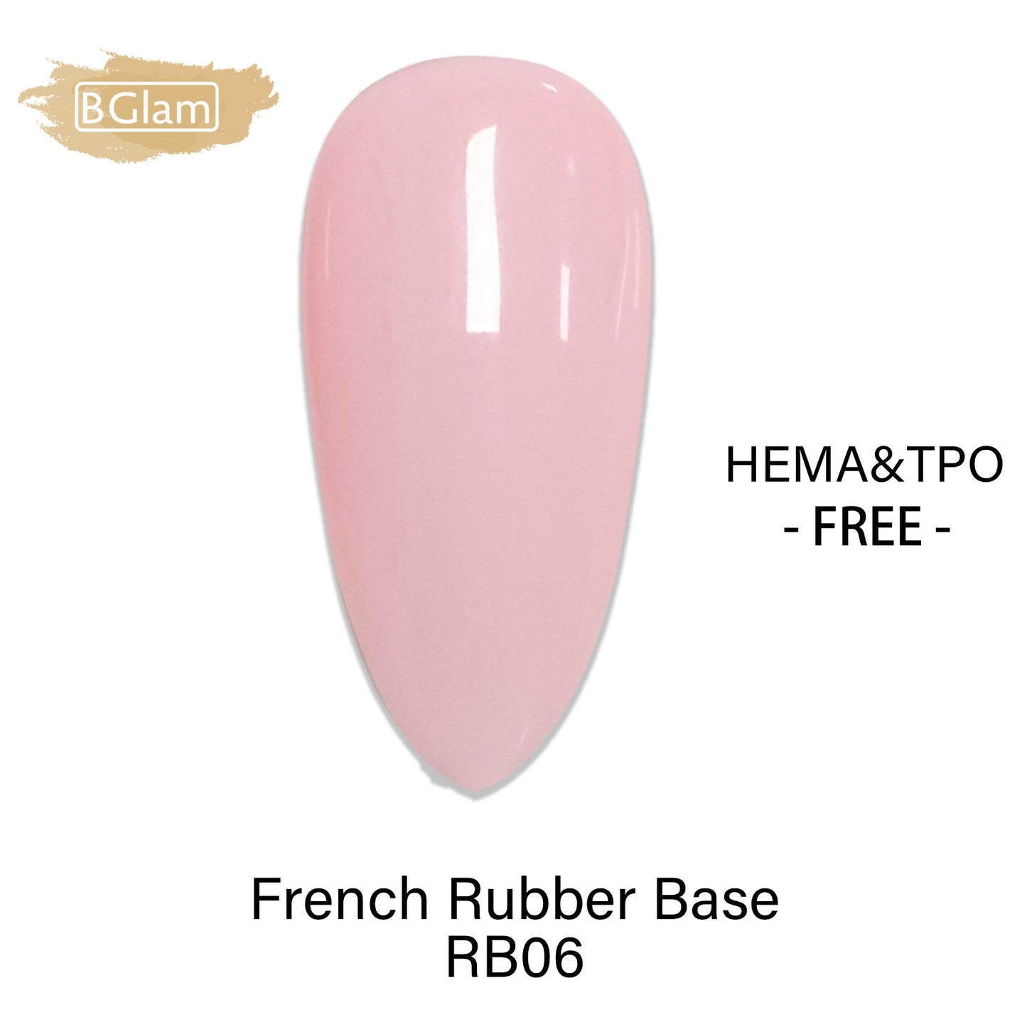 BGLAM Gel Polish 15ml | FRB06 | French Rubber Base