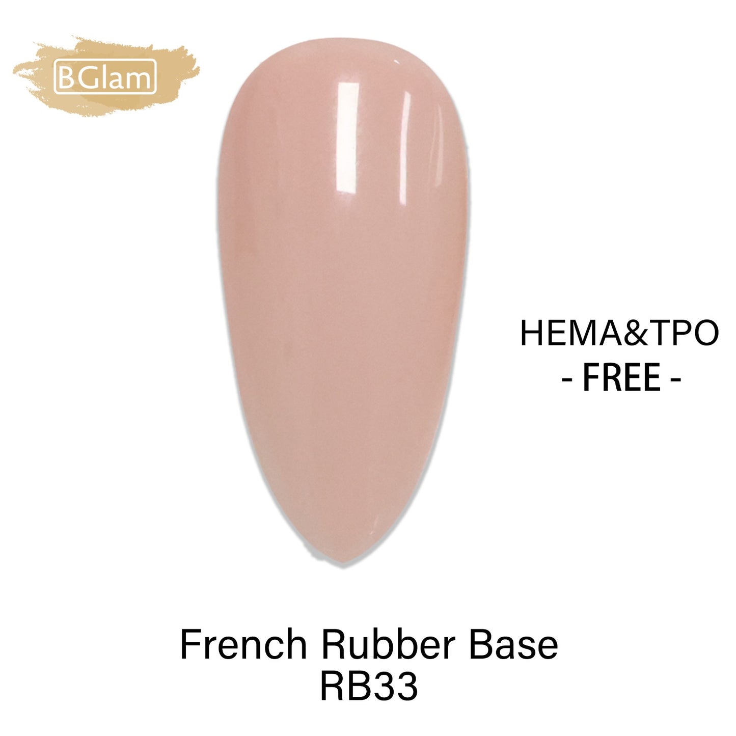 BGLAM Gel Polish 15ml | FRB33 | French Rubber Base