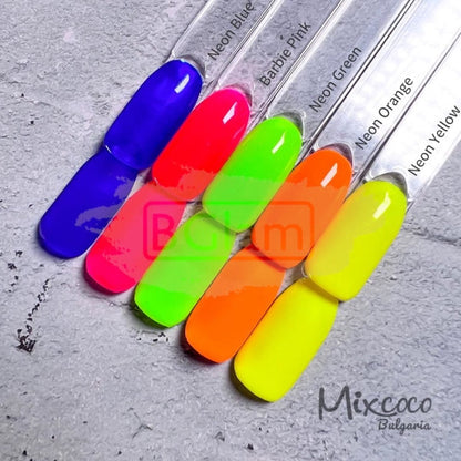 Mixcoco Soak-Off Gel Polish 15ml | Fluorescent | Neon Orange