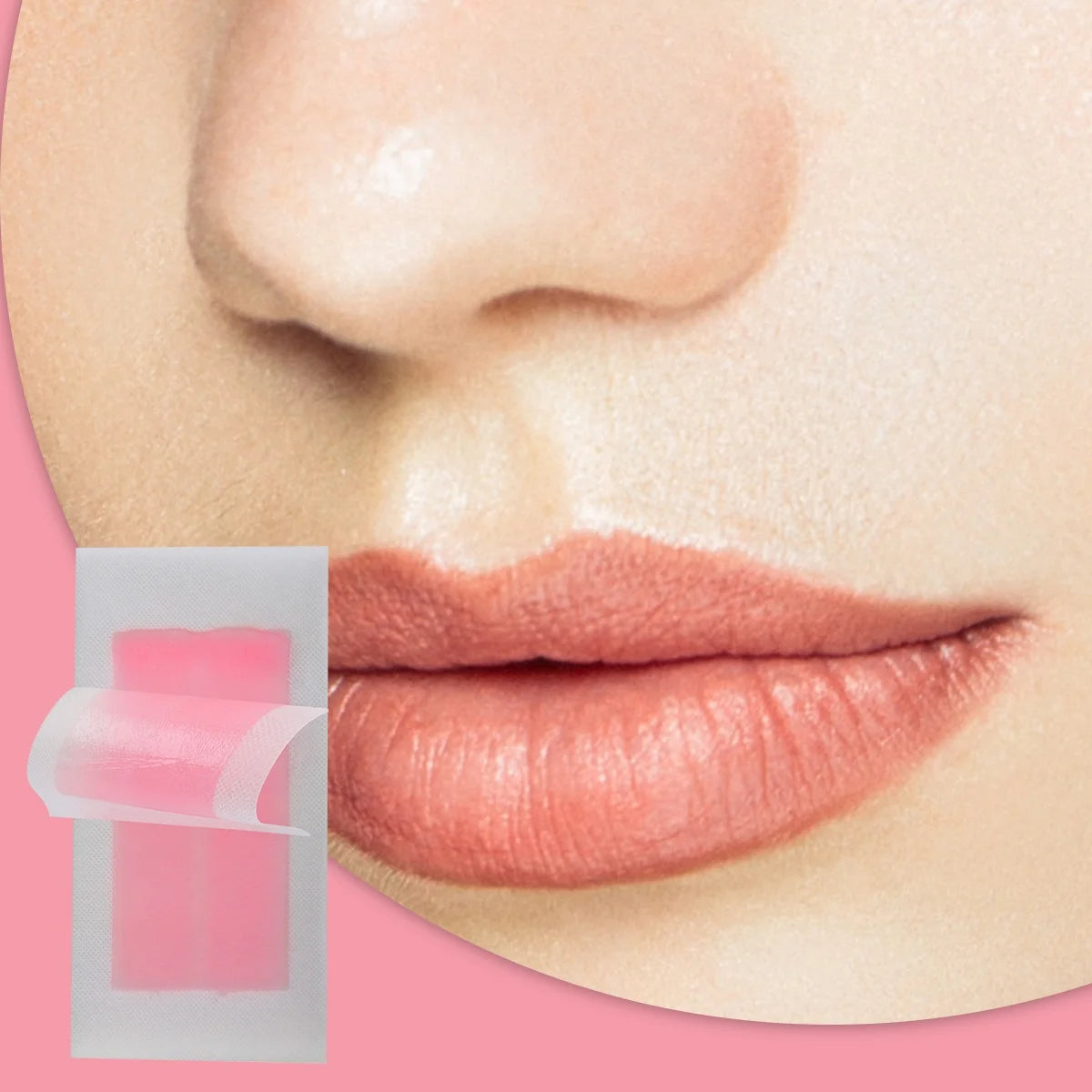 Ready-to-Use Wax Strips | Small Size Pink | Sensitive Skin | Rose Scent | 10 Strips