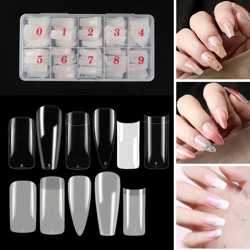 Half Cover Nail Tips No. 11 | Natural |  500 Tips Box