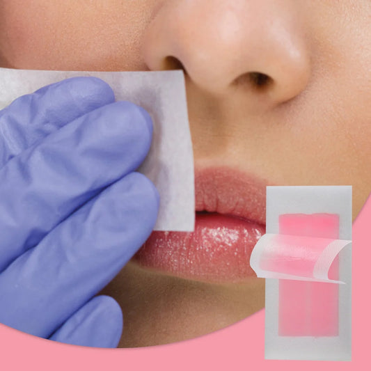Ready-to-Use Wax Strips | Small Size Pink | Sensitive Skin | Rose Scent | 10 Strips