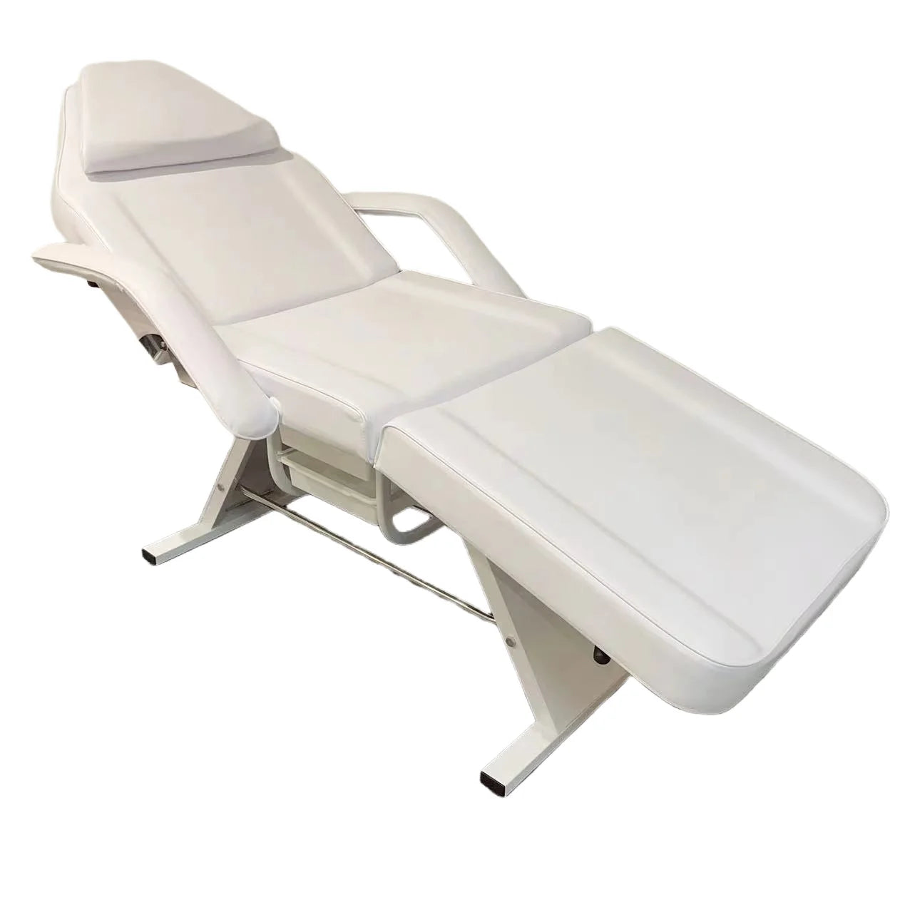 Pro White Reclining Spa Chair | Adjustable with Built-in Pockets & Footrest