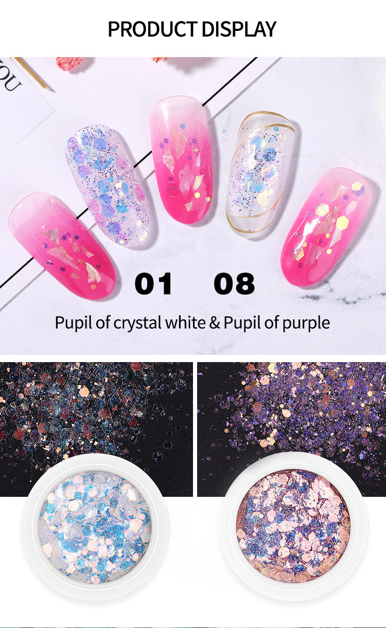 Paillettes Nail Art Decorations (8 pièces)