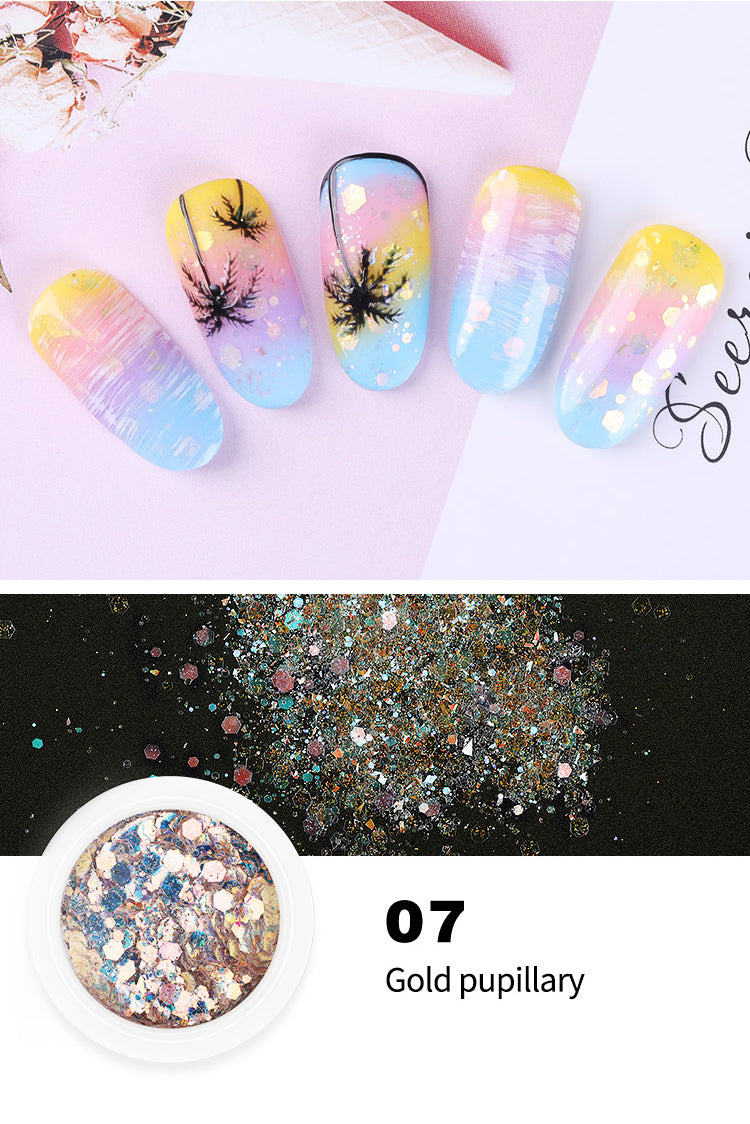 Paillettes Nail Art Decorations (Set de 8)