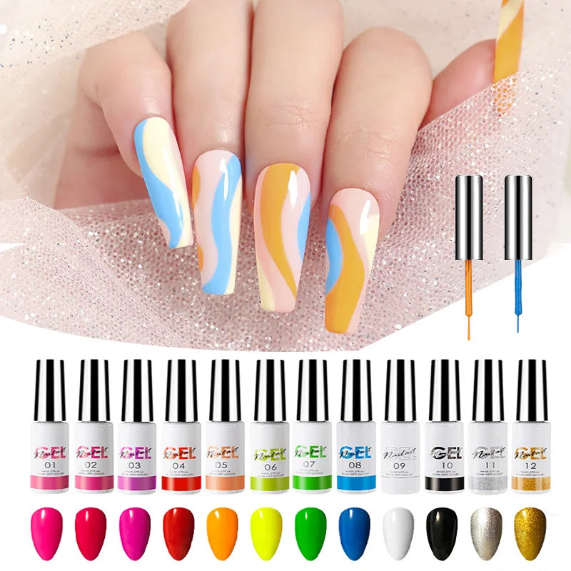 Gel Nail Art 12 Couleurs