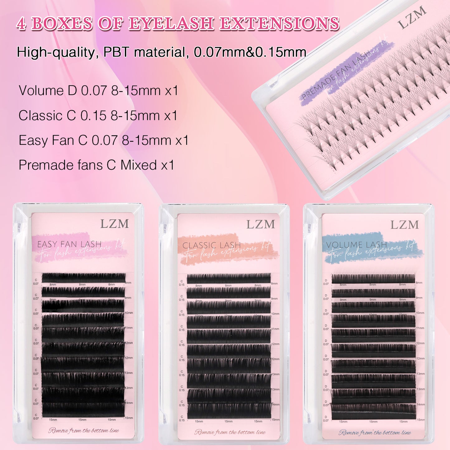 Kit d'extensions de cils complet