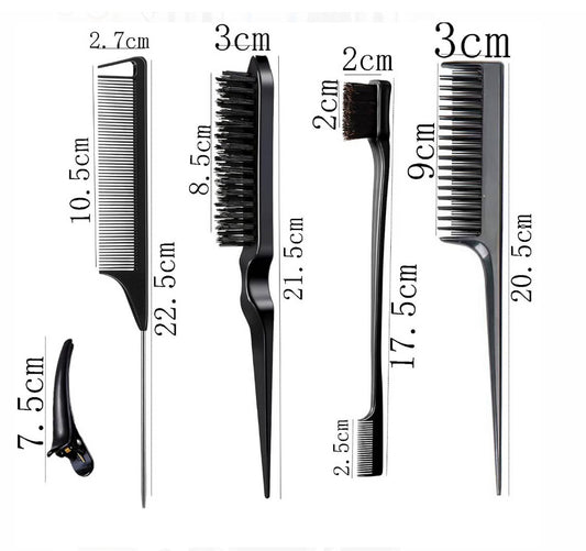 Professional Hair Styling Comb and Brush Set | Various Sizes