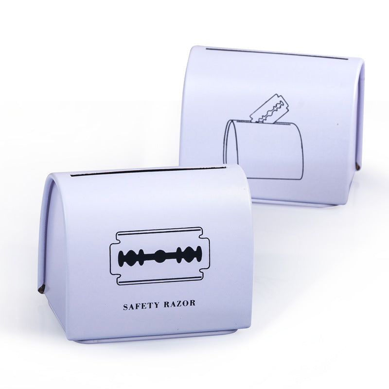 Safety Razor Blade Disposal Box | White | 6.0 cm x 4.5 cm x 5.3 cm