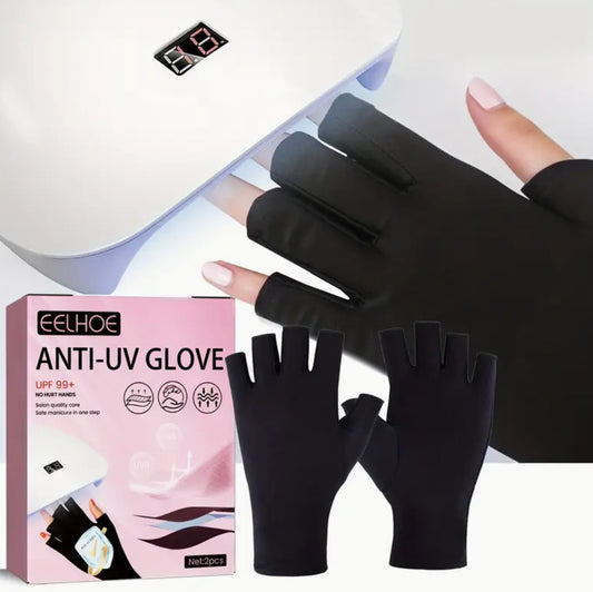 Anti-UV Protection Gloves for Nails | Black